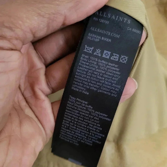 ALLSAINTS (RARE) Sarana Lace Up Moto Zip BuckleBrown Biker Leather Jacket(4) - Picture 14 of 14